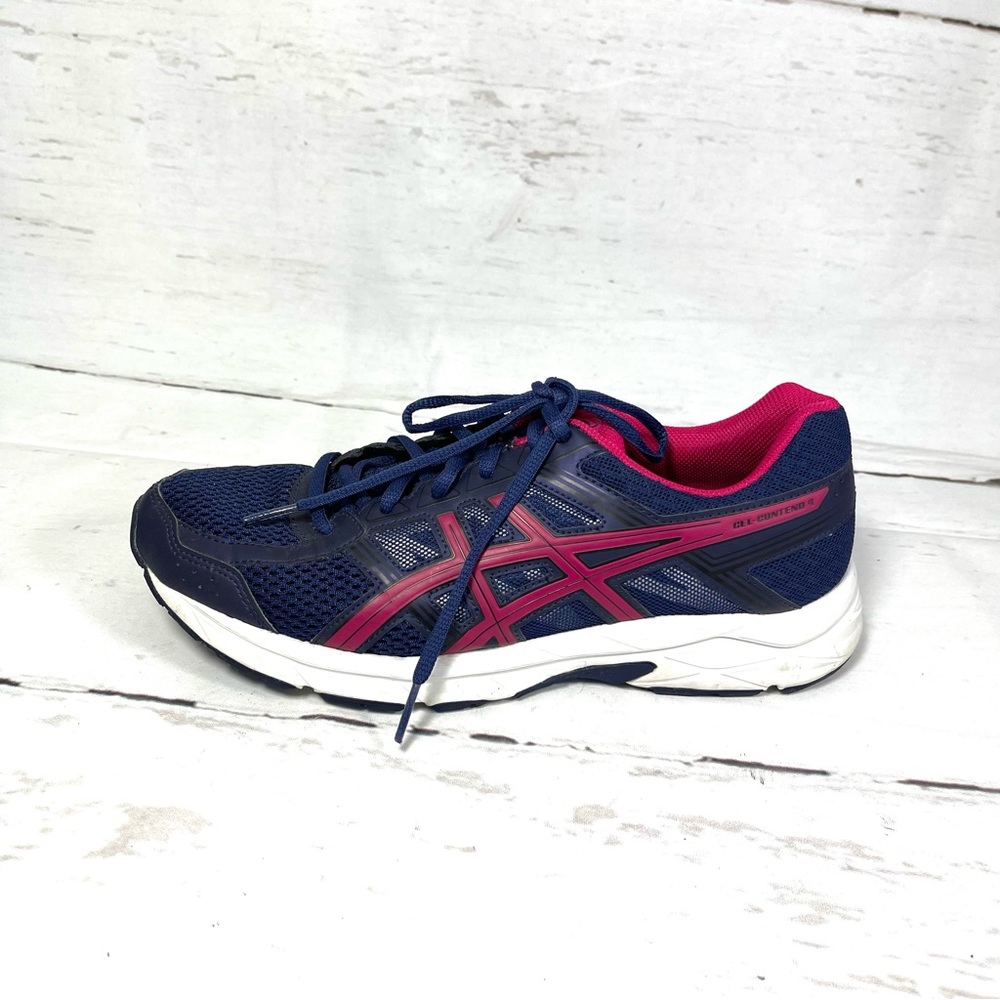 Asics Womens Gel-Contend 4 Running Shoes Size 9.5 Blue T765N Low Top.